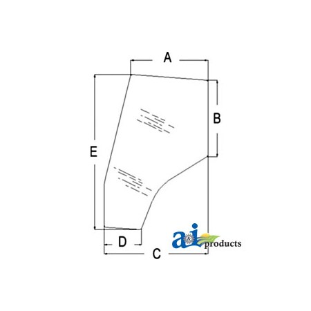 A & I Products Glass, Door (LH) - Tinted 66" x46" x4" A-3805643M1